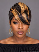 13x6 lace front Wig pixie cut wig honey highlght 100% Human Hair