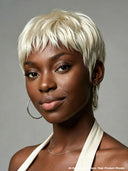 Lace front 13x4 pixie cut wig quick weave white