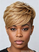 Topper Unit quick weave honey 100% Human Hair ( NOT A WIG)