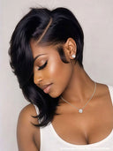 Pixie cut wig Lace front 13x6 weave for black woman 100% Human Hair