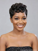 Lace front 13x4 Pixie wig black wavy