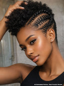Full Lace Pre-styled Updo With Braided for black woman
