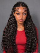 Braided hairstyle wig Pre-styled Updo Lace front 20 inch 300% Density 100% Human Hair