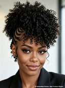 Full Lace Pre-styled With Braided black 100% Human Hair