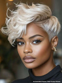 Full lace wig pixie blonde quick weave 100% Human Hair