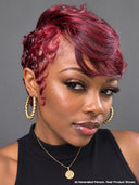 Promotion 13x4 lace front Wig pixie rouge highlight 100% Human Hair