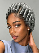 Lace front 13x4 pixie Salt and Pepper quick weave