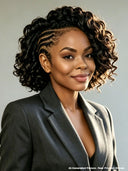 Lace Front 13x6 wig braided hair style