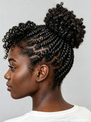Full Lace wig Pre-styled Updo With Braided curly wave