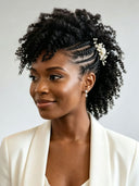 Full Lace wigPre-styled Updo curly wave With Braided