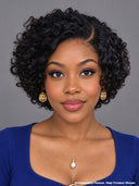 Pre cut lace 13x4 lace front wig curly wave pixie curly wave side part 100% Human Hair