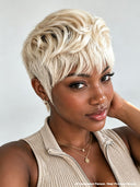 Glueless Wig blonde Straight Machine Made 100% Human Hair
