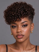 Topper Unit Machine made curly wig 100% Human Hair ( NOT A WIG)
