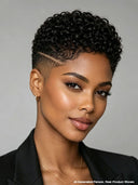 Full lace wig Pixie Cut curly wave for black woman