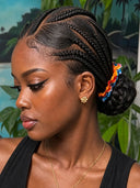Full Lace wig Pre-styled Updo bun With Braided