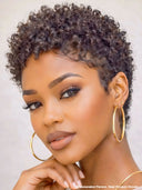 Ready TO Go pixie wig black Machine made afro curly 100% Human Hair