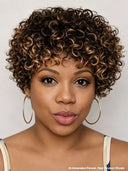 Wear to Go Glueless Pixie wig curly wave honey highlight