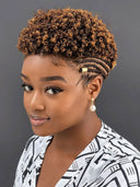 Full Lace with Braided wig afro brown for black woman