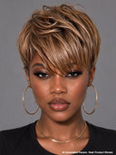 Pixie wig straight glueless wig brown 100% Human Hair