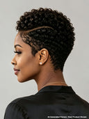 Full lace wig Pixie cut curly wave side part