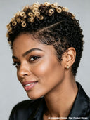 Easy to go lace pre-cut 13x4 lace wig Pixie afro honey highlight