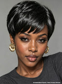 Ready to go pixie wig straight for black woman 100% Human Hair