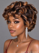 Machine Made quick weave pixie cut wig glueless wig 100% Human Hair