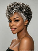 Lace closure 5x5 Pixie wig Salt and Pepper Quick weave