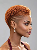 Topper Unit curly wave orange for black woman( NOT A WIG)