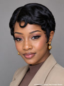 13x4 lace front Wig black pixie cut wig Styledonous design pre-cut lace 100% Human Hair