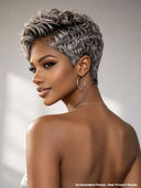 Lace closure 7x5 Pixie wig silver quick weave