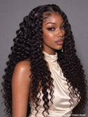 Feather Crochet Human Hair Extensions deep wave 100% Human Hair