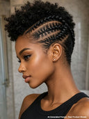Full Lace Pre-styled Updo With Braided for black woman