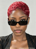Full lace wig pixie burgundy 100% Human Hair