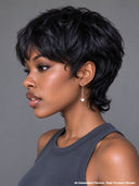 Glueless wig black pixie cut wig cute quick weave 100% Human Hair