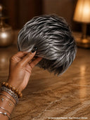 Wear to go pixie cut wig straight Salt And Pepper