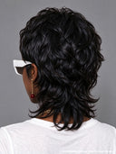 Wig black quick weave mullet wig machine made 100% Human Hair