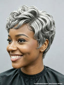 Lace front 13x4 pixie 2 color Quick weave side part