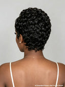 Lace front 13x4 pixie wig finger wave black