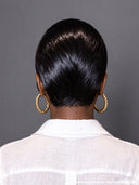 Full lace Pixie cut Wig Natural Black straight 100% Human Hair