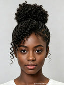 Full Lace wig Pre-styled Updo With Braided curly wave
