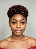 Full lace wig burgundy Pixie Cut for black woman