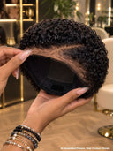 Lace front 13x6 pixie cut curly wave wig