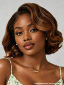 Lace front Wig bob brown 100% Human Hair