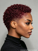 Lace front 13x6 Pixie wig curly burgundy lace pre-cut for black woman