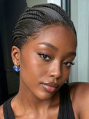 Full Lace wig Pre-styled Updo bun With Braided