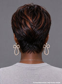Glueless wig machine made pixie cut wig Red Brown 100% Human Hair