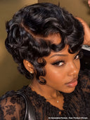 Buy 1 Get 1 Free  pixie wig machine made  2 color 100% Human Hair