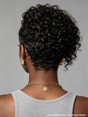 Lace front Pixie cut Wig curly wave for black woman 100% Human Hair