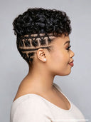 Full Lace Pre-styled Updo With Braided  wig curly wave